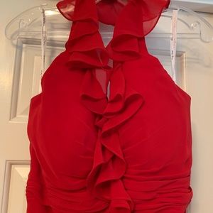 Beautiful red formal, floor-length gown